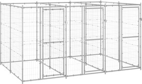 vidaXL Padoc pentru câini de exterior, 7,26 m², oțel galvanizat