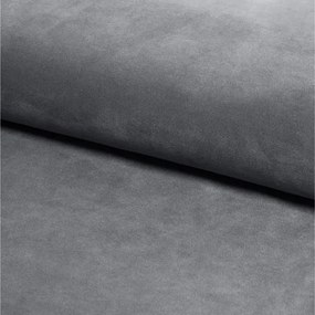 Scaun de bar gri MILA VELVET cu picioare negre