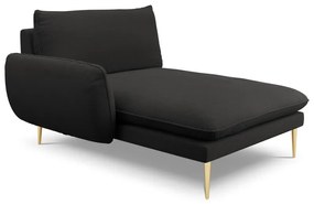 Sezlong tapitat Vienna plusat/picioare gold – L170 x l110 x h95