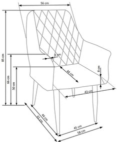Scaun de bucaterie Ray, bej/fag