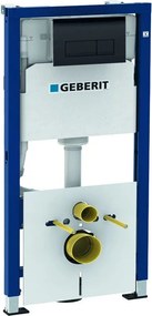 Set rezervor WC incastrat Geberit Duofix Delta cu set fixare si clapeta negru lucios