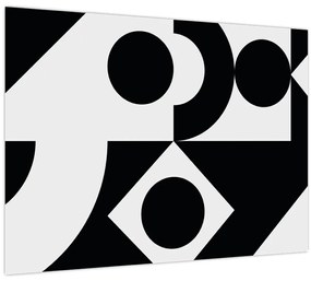 Tablou pe sticlă - Abstracție geometrică N⁰1 (70x50 cm)