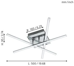 Eglo 95567 - LED Plafoniera LASANA 1 LED/13,2W/230V