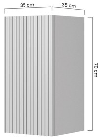 Rafturi suspendate pentru baie Nicole 70 cm - salvie MDF