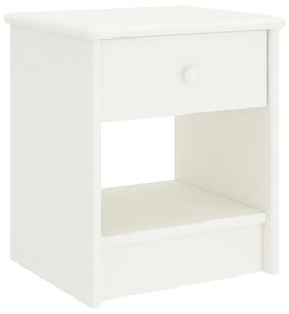 vidaXL Noptieră, alb, 35 x 30 x 40 cm, lemn masiv de pin