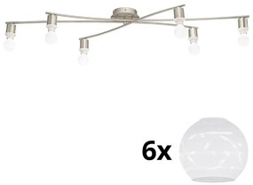 Plafonieră LED Eglo MY CHOICE 6xE14/4W/230V crom/alb