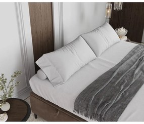 Pat matrimonial bej tapițat cu spațiu de depozitare 200x200 cm Tate – Maison de Rêve