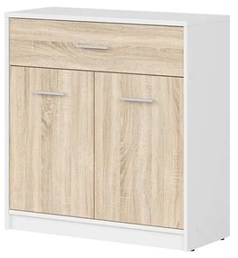 Comodă Nepo Plus 5 (alb + stejar sonoma) . 1098290