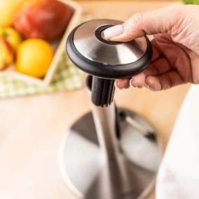 Suport pentru hartie de bucatarie Kinghoff KH 1955, 36,5 cm, Otel inoxidabil, Argintiu