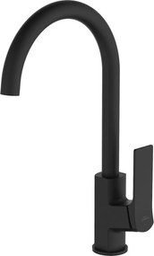 Baterie bucatarie Invena Neri monocomanda negru mat