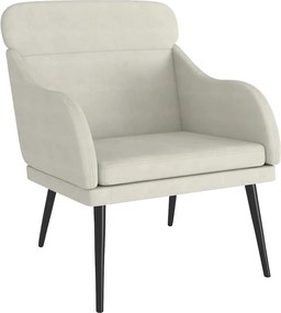 vidaXL Fotoliu, crem, 63x76x80 cm, catifea