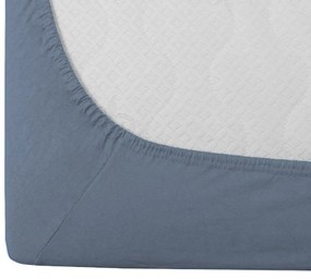 Cearsaf Jersey cu elastic 90x200 cm albastru inchis