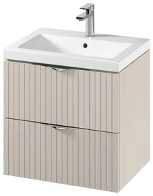 Set dulap baie suspendat 2 sertare lavoar inclus, 60 cm, casmir mat, MDF, Cersanit Tirso 600x450 mm, Casmir mat