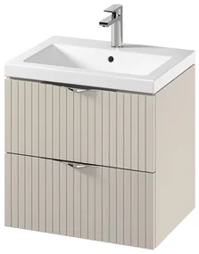 Set dulap baie suspendat 2 sertare lavoar inclus, 60 cm, casmir mat, MDF, Cersanit Tirso 600x450 mm, Casmir mat