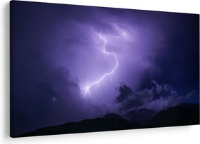 Tablou - cerul violet cu fulger (90x60 cm)