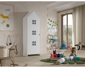 Șifonier de copii alb 58x172x37 cm Casami Bruges – Vipack