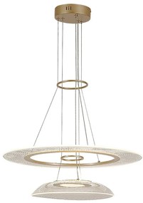 Lustra LED suspendata din metal auriu Zofrael D-55cm