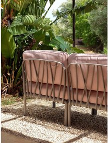 Fotoliu de Exterior cu o Cotiera Nardi - Komodo Elemento Terminale DX/SX - Bianco adriatic Sunbrella®