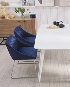 Set 2 buc. scaune pentru sufragerie Aricata (albastru marin). 1009954