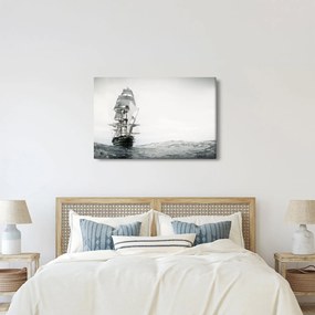 Tablou - O navă care navighează pe ocean (90x60 cm)