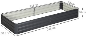 Outsunny Pat de Grădină Înălțat pentru Exterior, Gri | Aosom Romania