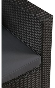 Juskys Set ratan de gradina Punta Cana M - perne negre/antracit