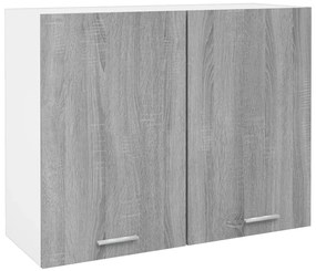 vidaXL Dulap suspendat “Lyon”, gri sonoma, 80x31x60 cm, lemn prelucrat