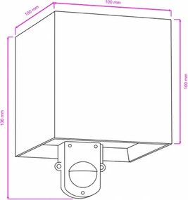 BRILAGI - aplică de exterior LED cu senzor CUBE LED/6W/230V, maro, IP65