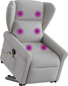 vidaXL Scaun electric pentru masaj picioare în picioare stofa gri nor