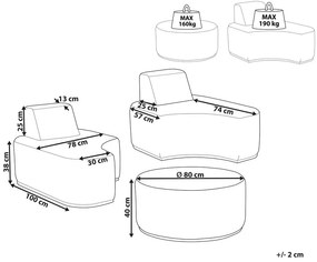Set mobilier de grădină Fabry (gri deschis). 1078832