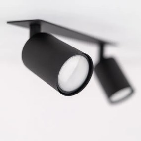 Spot încastrat NEX 2xGU10/10W/230V negru