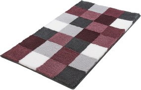 Kleine Wolke Caro covor de baie 150x85 cm dreptunghiular alb-gri-negru-mix culori-bordo 5426407453