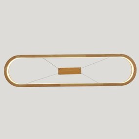 Brilagi - Lustră suspendată pe cablu UMEA WOOD LED/40W/230V 90x22 cm, lemn de cauciuc