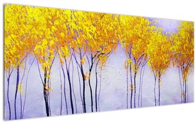 Tablou - Copaci galbeni (120x50 cm)