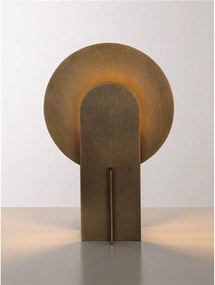 Veioza, Lampa de masa LED din alabastru si aluminiu AVIEL