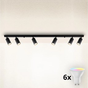 Brilagi - Spot LED RGBW reglabil SELE DIAMANT 6xGU10/6,5W/230V Wi-Fi negru