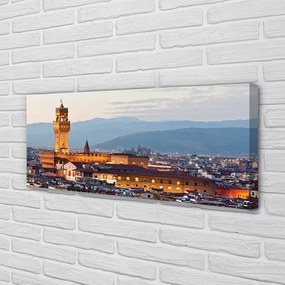 Tablouri canvas Italia Castelul apus de soare panoramă