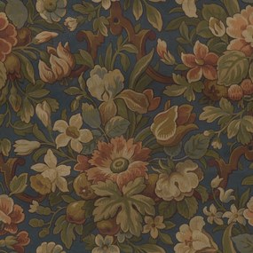 Fototapet, Vintage Flora, Blue, Rebel Walls