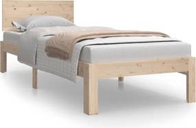 vidaXL Cadru de pat mic single, 75x190 cm, lemn masiv