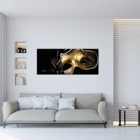 Tablou masca aurie (120x50 cm)