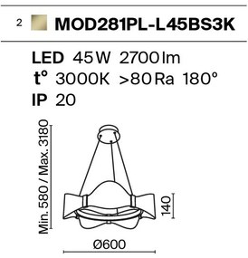 Lustra LED design modern decorativ Breeze