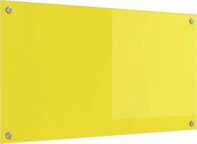 vidaXL Panou de bucătărie Galben 90 x 50 cm sticlă securizată