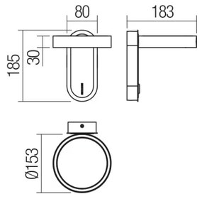 Aplică LED Redo 01-3763 KEEN LED/6W/230V CRI 90 3000K alb