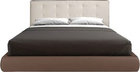 Pat dublu tapitat design LUX Brown, 180x200cm