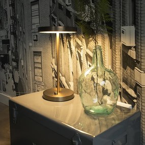Lampă de masă modernă bronz cu LED inclus - Disco