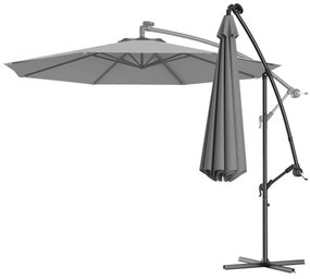 Umbrela de soare suspendata, 2,8 m, gri