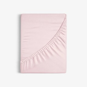 Goldea cearceaf de pat 100% bumbac cu elastic - roz pudră 120 x 200 cm