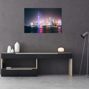 Tabloul Shangai nocturn (90x60 cm)