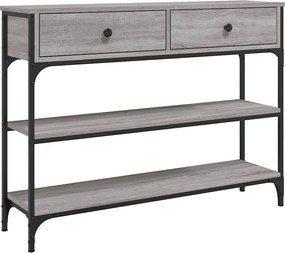 vidaXL Măsuță consolă, gri sonoma, 100x25x75 cm, lemn prelucrat