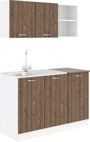 Set Bucatarie Ara, Stejar Bronz/Alb, L 120 cm